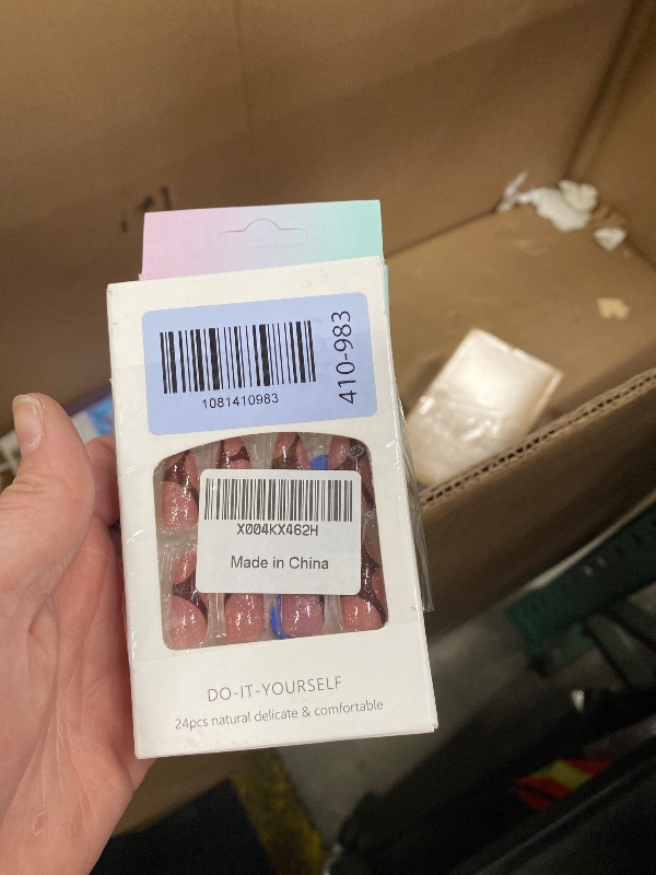 Photo 1 of **2 packs of nails, different designs**LINMEIZAI 24 Pcs Spring Press on Nails Short Almond,Pink Glitter Fake Nails Press ons Nail Tips Kit Glue on Nails Stick on Nails Acrylic False Nails with Irregular Pattern Nail Art Design for Women
