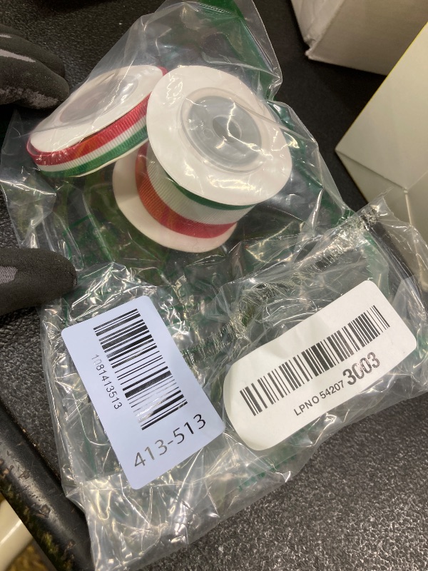 Photo 1 of *2 only* Cunno 3 Rolls Red White and Green Stripe Grosgrain Ribbon Italian Flag Patriotic Double Face Polyester Colorful Ribbon for Christmas Party Gift Wrapping Crafts, 0.4, 0.87, 1.5 Inch Wide, 15 Yard