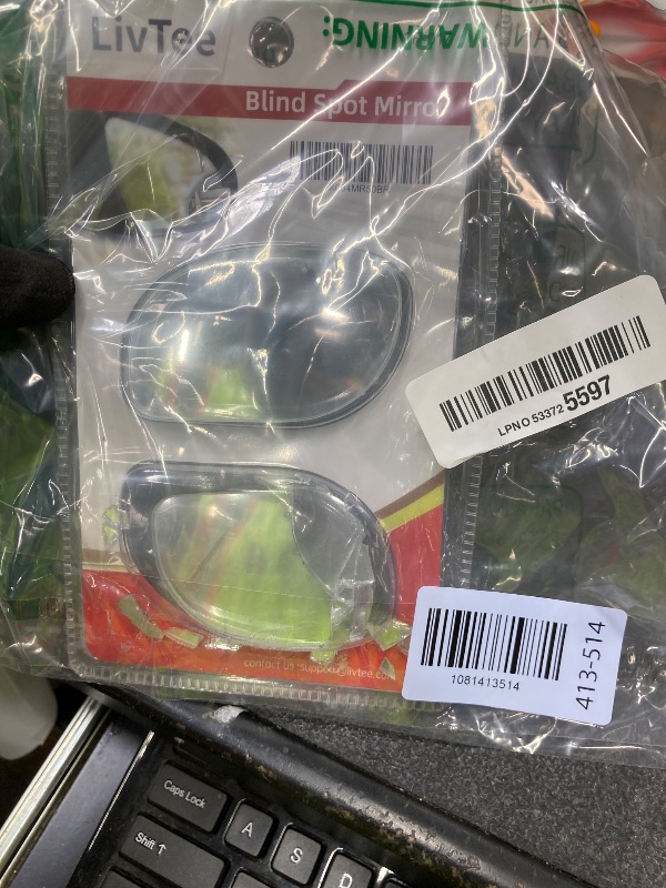 Photo 1 of *Only 1 good/Other broken* LivTee Blind Spot Mirrors, HD Glass Frameless Convex Rear View Mirrors, Wide Angle Adjustable Stick for Side Mirror, Automotive Exterior Accessories for Car, SUV & Trucks