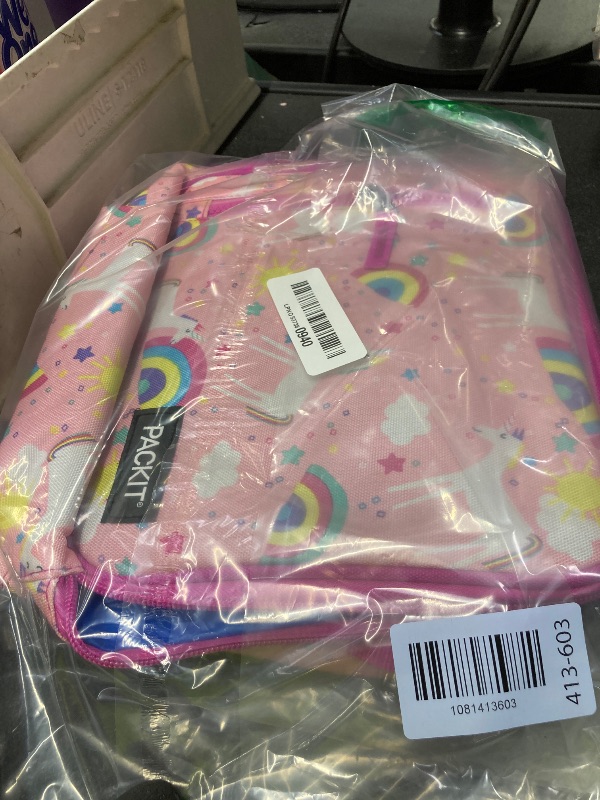 Photo 1 of ***Zipper broken***Packit, Lunch Box Classic Unicorn Sky Pink***Zipper broken***