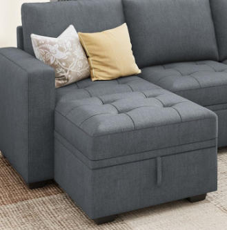 Photo 1 of *Box F ONLY* HONBAY Modular Sectional Sofa, Pull Out Bed, White and Black