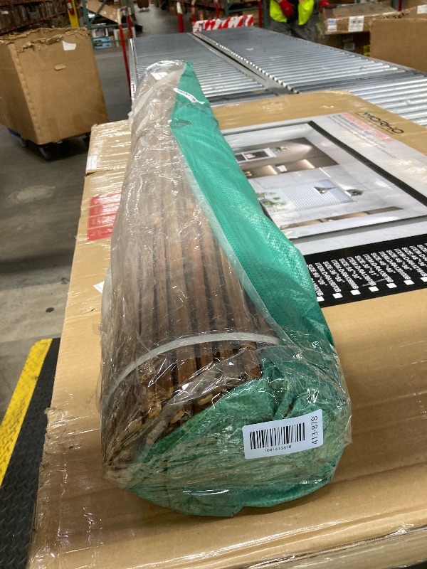 Photo 1 of *Chipped ends* Landgarden Natural Bamboo Slat Screening, Eco-Friendly Privacy Slat Fence, Bamboo Screen Panel Roll for Balcony or as Wind and Sight Protection