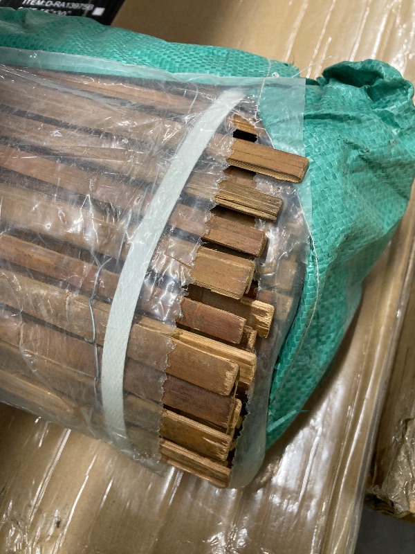 Photo 1 of *Chipped ends* Landgarden Natural Bamboo Slat Screening, Eco-Friendly Privacy Slat Fence, Bamboo Screen Panel Roll for Balcony or as Wind and Sight Protection