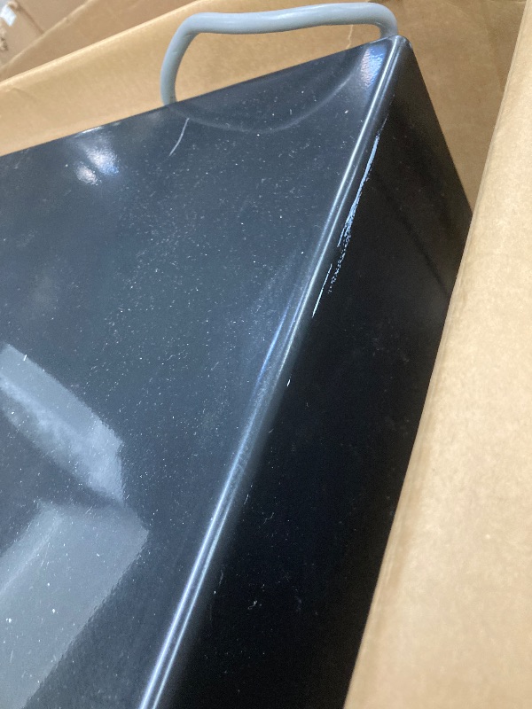 Photo 1 of *Used/Scratched* GE Countertop Microwave Oven,1, 200-watt Capacity, 2.0 Cubic Ft., 8 Auto Setting Cooking Settings, Child-Lock Technology, Kitchen Essentials for the Countertop, Dorm Room or Apartment, Stainless Steel