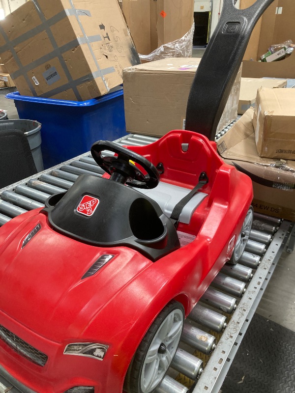 View 1 of *Scratches* 2 step Whisper ride Crusier Kids Push Car, Red