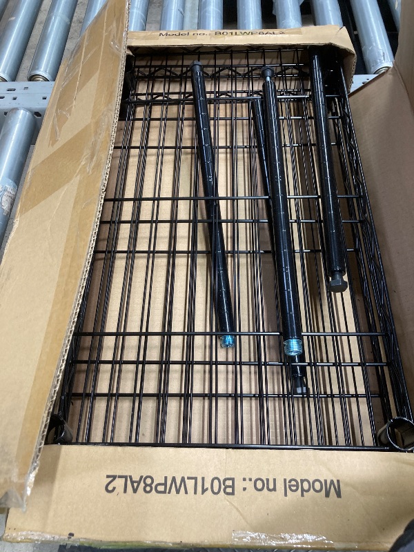 Photo 1 of *Used/Scratches* Amazon Basics 3-Shelf Adjustable Heavy Duty Steel Wire Rack Storage Shelving Organizer with Storage Space, Versatility and Ease of Use for Kitchen, Garage, 23.2" L x 13.4" W x 30" H, Black