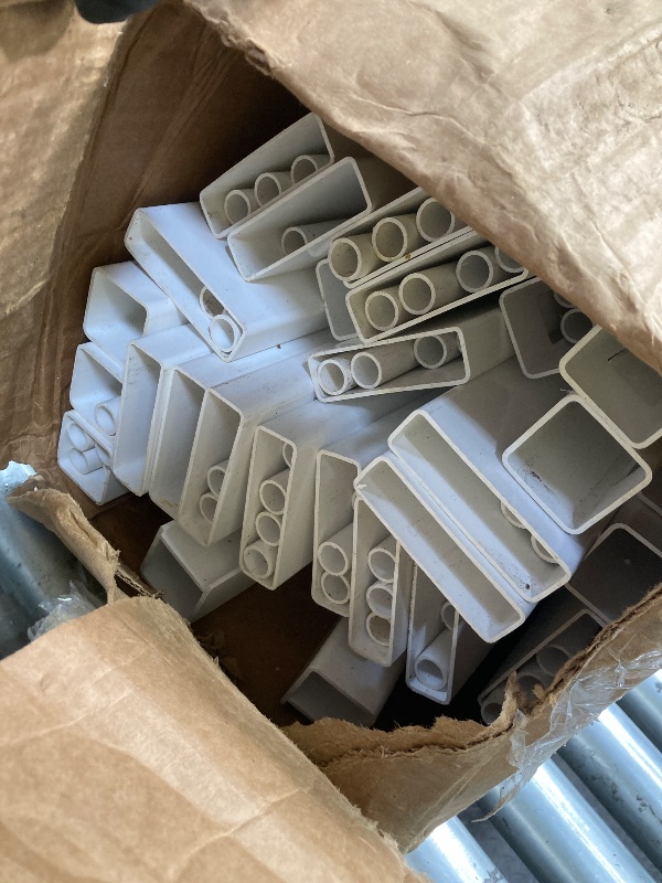 Photo 1 of *DIRTY* Blue Wave 24-In Above Ground Pool Fence Kit A, 8 Sections - End Posts Included, Cut-to-Size Vinyl - Suitable for Metal Frame Pools, 64.5-in W x 1.5-in D x 24-in H Per Section