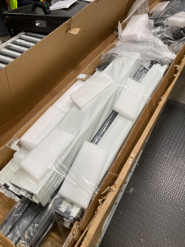 Photo 1 of *Box damaged* Egadis 36 in. H x 24 ft. W Black Deck Railing Kit with 4 Post, Textured AAMA 2604 Powder-Coat Finish Modular Aluminum Railing System for Outdoor Decks, Porches & Balconies(3 Panel, 4 Post)