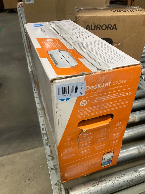 Photo 1 of ***MISSING POWER CORD-SELLING AS IS*** HP DeskJet 2755e Wireless Color Inkjet-Printer, Print, scan, Copy, Easy Setup, Mobile Printing, Best-for Home, 6 Month Instant Ink Trial Included, White (Packaging May Vary)
