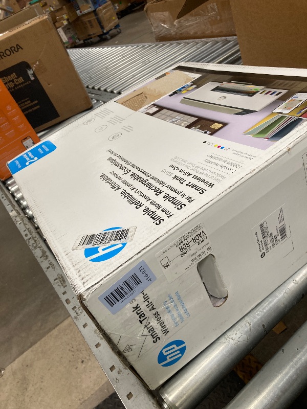 Photo 1 of *Dirty/Scratched* HP Smart Tank 5000 Wireless All-in-One Ink Tank Printer, Scanner, Copier with 2 Years of Ink Included, Best-for-Home, Cartridge-Free, Refillable and AI-Enabled. (5D1B6A)