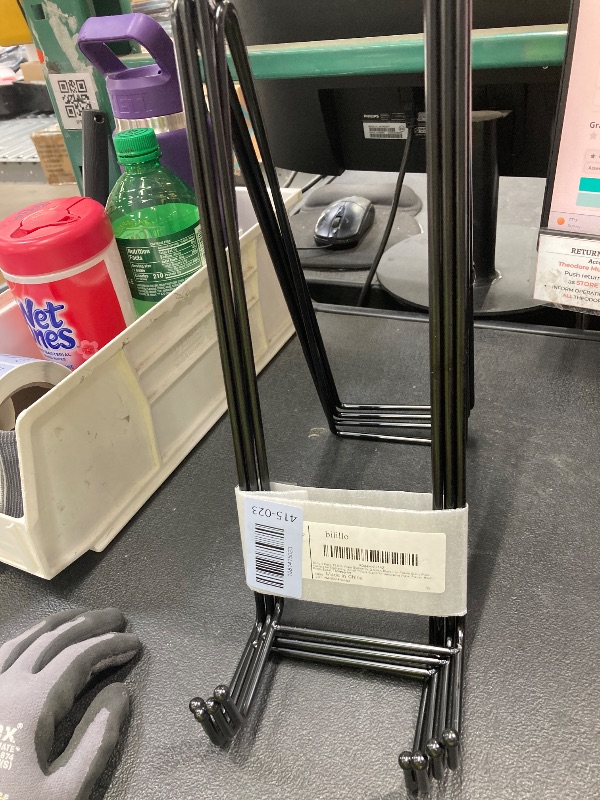 Photo 1 of *Scratched* Bilillo 4 Pack 12 Inch Plate Stands for Display, Black Iron Frame Stand Plate Holders for Displaying, Small Picture Stand for Decorative Plate, Platter, Book, Photo Easel, Tabletop Art