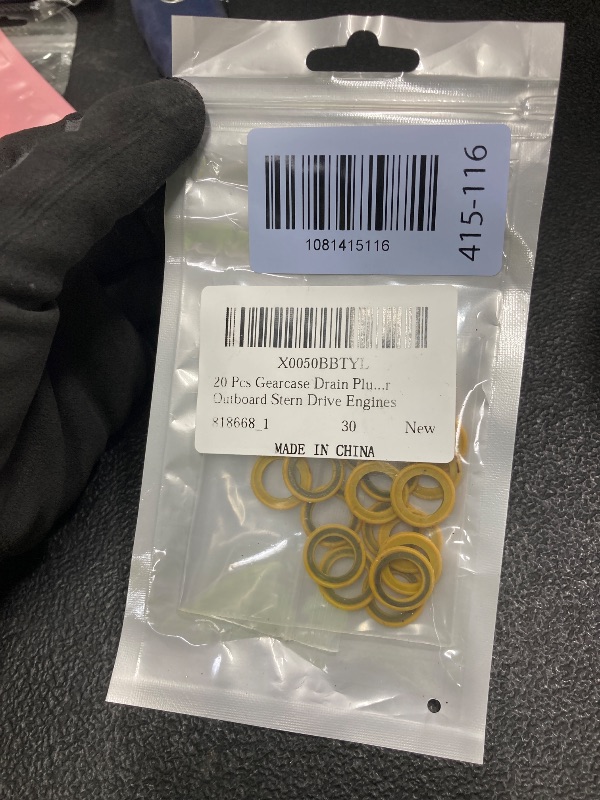 Photo 1 of *Dirty* 20 Pcs Gearcase Drain Plug Seal Gaskets, Lower Unit Oil Drain Plug Washers, Compatible with Mercury Marine Mercruiser Outboard Stern Drive Engines