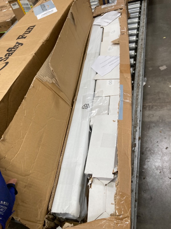 Photo 1 of ***It is used; it is unknown whether any parts are missing, and it is unknown whether it functions 100%.
***HARDJULAN 8FT Heavy Duty Galvanized Steel Exterior Sliding Barn Door Hardware Kit, 450 lbs Capacity,Kit for Outdoor,Fit MAX 2 Door Width 48in