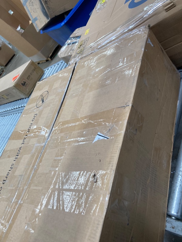 Photo 1 of ***MISSING PIECES SELLING AS IS ****YITAHOME XL 200 Gallon Large Deck Box, Waterproof Resin Outdoor Storage Box with Lock and 3-Person Bench Seating for Patio Furniture Cushions,Garden Tools & Pool Accessories, Light Brown