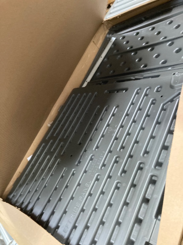 Photo 1 of **It was not tested because the connector is different from those on the other air conditioners***Suncast 134-Gal. Resin Extra-Large Outdoor Patio Deck Box with Pad-Lockable Lid, Modern Outdoor Patio Bench/Storage Box for Cushions, Garden Tools, and More,