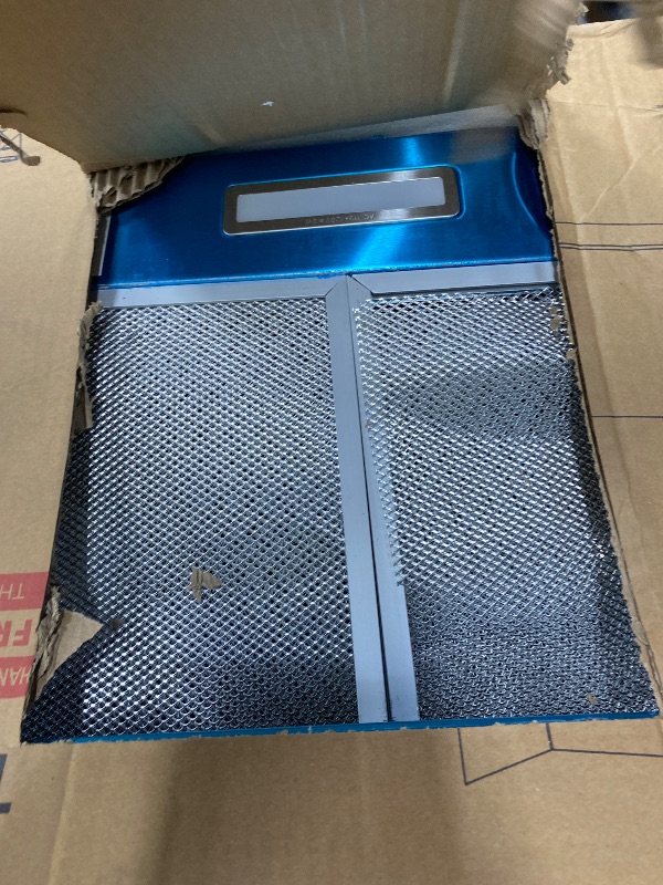 Photo 1 of ***DAMAGED -DENTED -SELLING AS PARTS ONLY *** Tieasy Wall Mount Range Hood 30 inch with Ducted/Ductless Convertible Duct, Stainless Steel Chimney-Style Over Stove Vent Hood with LED Light, 3 Speed Exhaust Fan, 450 CFM