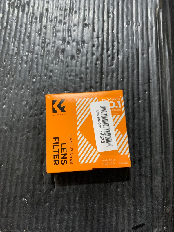 Photo 1 of K&F CONCEPT 49mm Variable ND2-ND400 ND Lens Filter (1-9 Stops) for Camera Lens, Adjustable Neutral Density Filter with Microfiber Cleaning Cloth (B-Series)