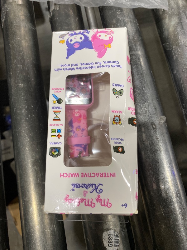 View 2 of Sanrio My Melody & Kuromi Kids Smartwatch with Touchscreen – Features 10 Interactive Faces, Camera for Selfies, Voice Recorder, Step Counter, 26 Games – Pink Silicone Strap Kids Interactive Fun Watch