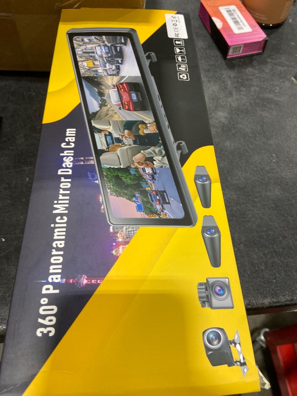 Photo 1 of 4 Camera System,10" AHD Mirror Rear View Dash Cam, Touch Screen Dash Cam with 128GB Card/Reverse line/WiFi/APP/1080P Night Vision for Car,Pickup,Truck,RV,Bus,SUV,MPV