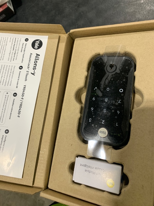 Photo 1 of Yale Assure Lock 2 Touch Deadbolt, Black Suede Smart Keyless Entry Door Lock with Z-Wave (ZW3) Connected Touch Keypad and Fingerprint Scanner, YRD450-F-ZW3-BSP