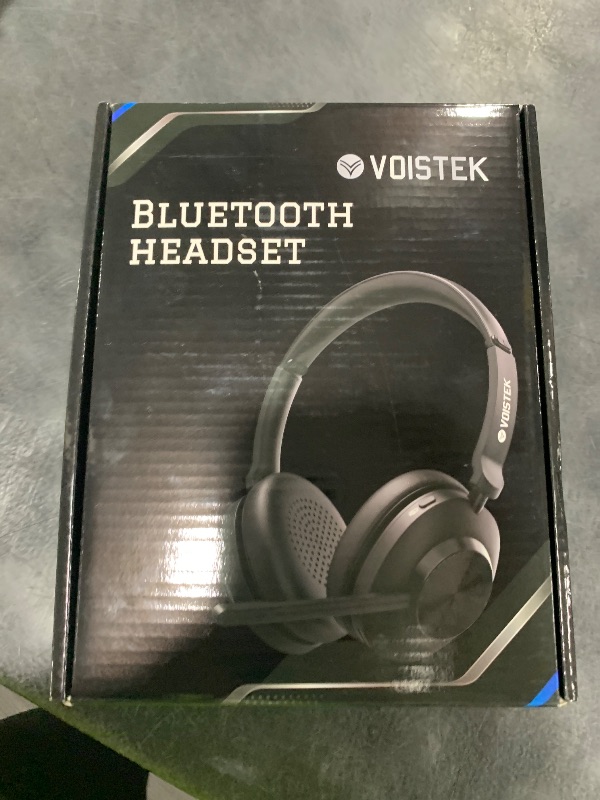 Photo 1 of Voistek Wireless Headset with Mic for Work, Bluetooth Computer Headphones(Bluetooth 5.3 + USB Dongle) w/Noise Cancelling Mic & Mute Button for Work,Home Office,Zoom,Teams,Online Meetings (Black)