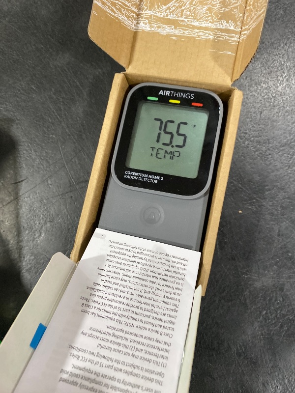 Photo 1 of Airthings 325 Corentium Home 2 Smart Digital Radon Detector - Portable and Easy-to-use Radon Testing with Bluetooth connectivity and Humidity & Temperature Sensors
