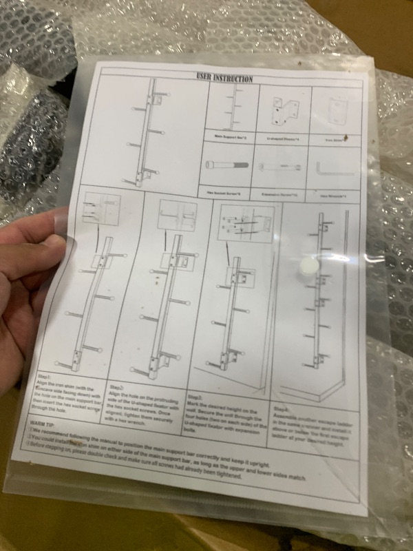 Photo 1 of Window Well Egress Ladder, Heavy Duty Steel Fire Escape Ladders, Non-Slip Wall Mounted Window Basement Egress Ladders(2PCS, 550LBs Loading)