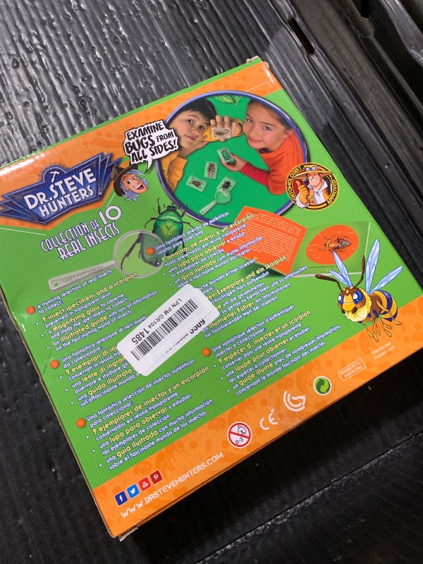 Photo 1 of Geoworld 10 Insect Specimens Set - Real Beetles, Scorpions, Crickets in Resin with Magnifying Glass & Booklet - Great for Science Projects - Kids Scientific Educational Toy