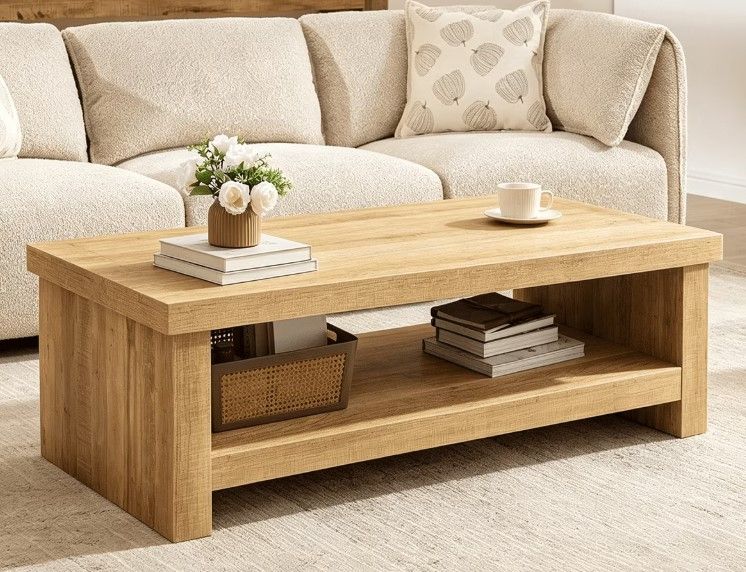 Photo 1 of NON-FUNCTIONAL, PARTS ONLY------------------------------------------------------------------------------------------Winkalon 47” Rectangular Coffee Table with Storage Shelf