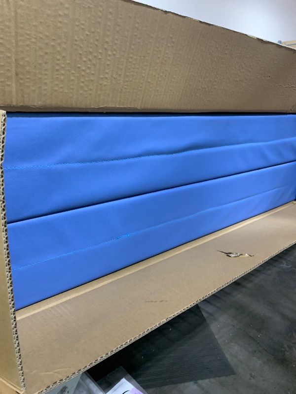 Photo 1 of CAP Barbell Folding Exercise Mat – Durable, Anti-Tear, Thick Padding for Fitness, Aerobics, Gymnastics & Home Workouts. 10' x 4' x 3" thick BLUE