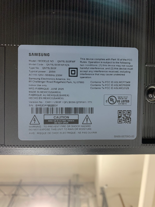 Photo 1 of Samsung 75-Inch Class The Frame Pro LS03FW 4K Neo QLED Mini LED Smart TV (2025 Model) Slim Fit Wall Mount, Modern Frame Design, Wireless One Connect, NQ4 AI Gen3 Processor, Art Mode, Alexa Built-in