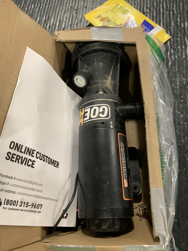 Photo 1 of 12V RV Portable Macerator Waste Pump for Sewage, 12GPM Suction 3.2 feet Lift 10 feet, Complete RV Macerator Pump Kit for Right Out of Box