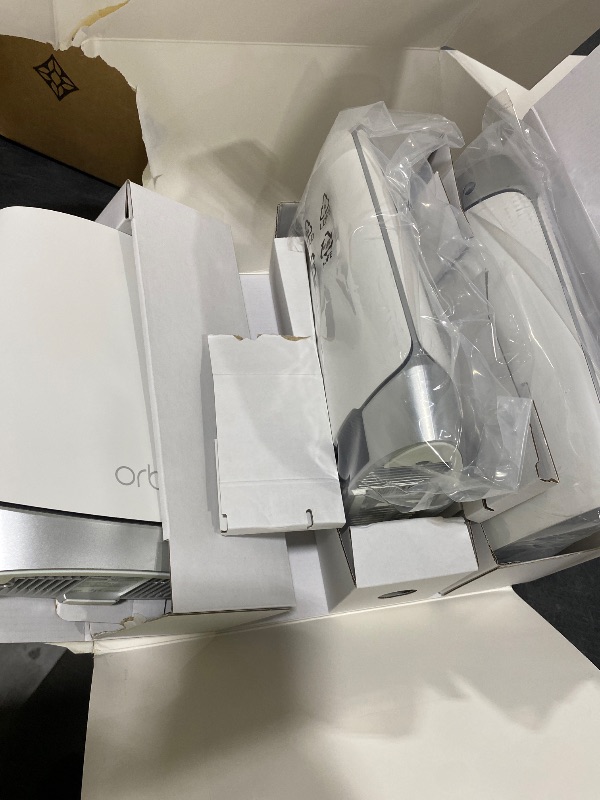 Photo 1 of NETGEAR Orbi Whole Home Tri-Band WiFi 6 Mesh Network System (RBK753P) – Router with 2 Satellite Extenders – Security Features - Coverage up to 7,500 sq. ft., 75 Devices - AX5200 (Up to 5.2Gbps)