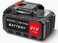 Photo 1 of 21v battery, 21v max lithium battery replacement, 21 volt lithium battery replacement, 2-Pack/1-Pack 21V Lithium-Ion Battery Compatible for Makita