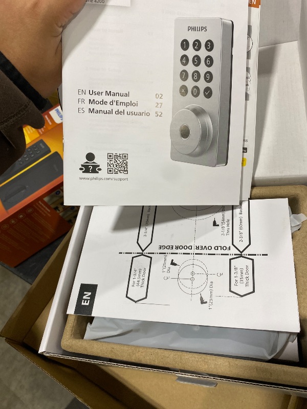 Photo 1 of Philips Wi-Fi Smart Door Lock with Handle Set, Keypad Deadbolt for Front Door, Fingerprint Keyless Entry Door Lock with App Remote Control, IP53 Waterproof, Auto Lock, Security Easy Installation