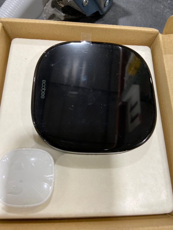 Photo 1 of ecobee Smart Thermostat Premium with Smart Sensor and Air Quality Monitor - Programmable Wifi Thermostat - Works with Siri, Alexa, Google Assistant, Black
