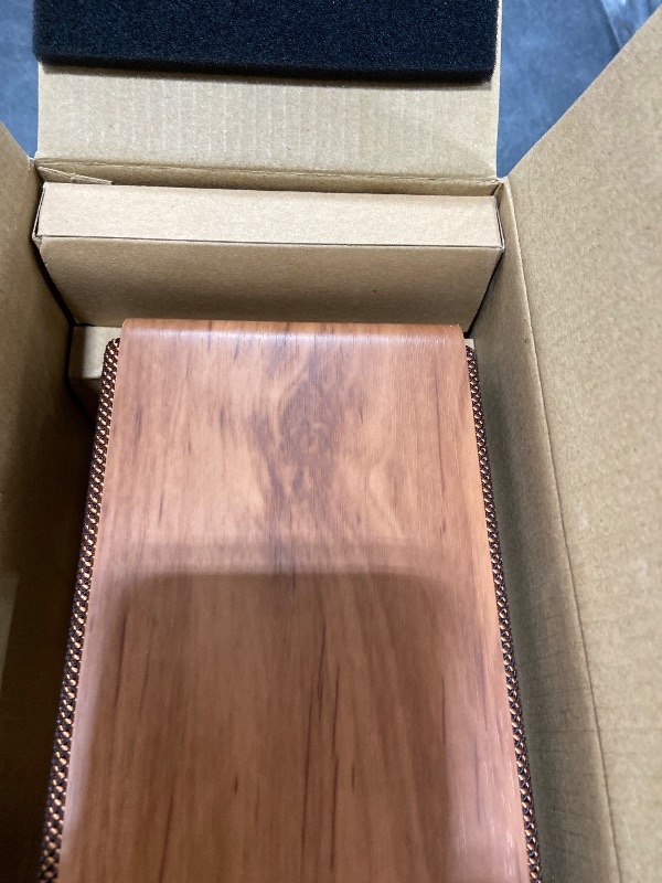 View 3 of Edifier Retro Wood Bluetooth Speaker,Wireless Portable Speakers with 20W Stereo Sound,Vintage Decor Speaker with AUX,USB Soundcard,Micro SD Brown