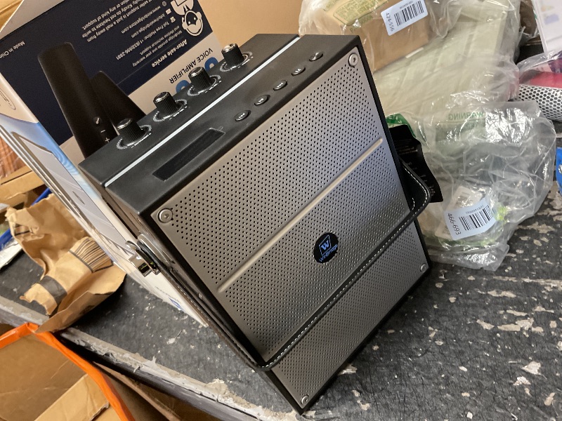 Photo 4 of 100W Powerful Voice Amplifier with 2 Wireless Microphones, Big Pro Sound Portable Speaker with Microphone, Bluetooth Speaker PA System Karaoke Machine Support BT/USB/TF Card/Aux/Guitar S99