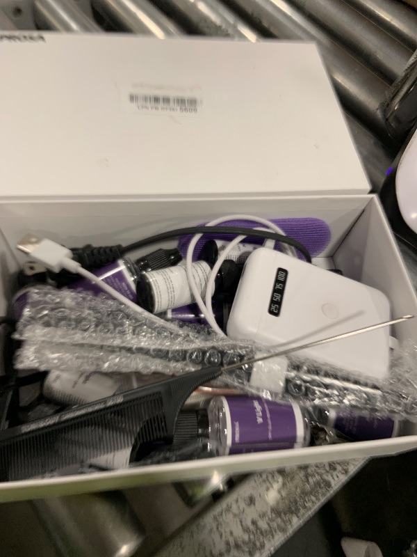 Photo 1 of V Light hair extensions kit, Professional Hair Extensions Installation Kit, V light machine*1 V light hair removal tool*1 v light glue*6, glue remover *6. (white machine set)
