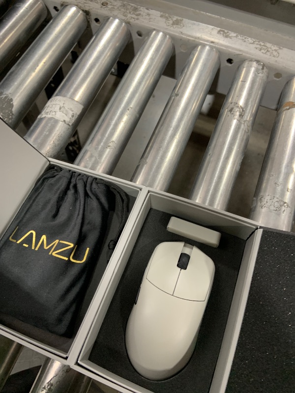 Photo 1 of Lamzu Maya X Wireless Gaming Mouse, Ultra Lightweight 47g, Optical Switch, Maximum 30000 DPI, Symmetrical, MCU Nordic 52840, Dust-Proof Encoder, PAW3950 Sensor(Larger Maya) (Grey)