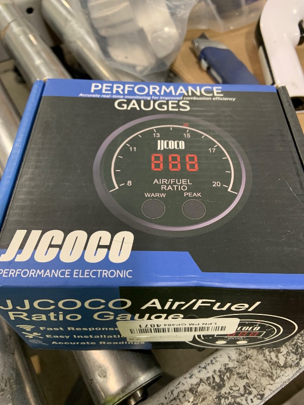 Photo 1 of JJCOCO Air/Fuel Ratio AFR Wideband Gauge Kit with LSU 4.9 O2 Oxygen Sensor Digital LED Display 12V AFR Controller Gauge Wideband UEGO 52mm (2-1/16”)