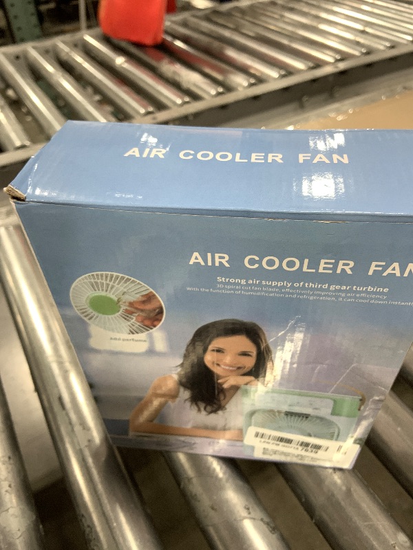 Photo 1 of Portable Air Conditioners, 2000mAh Rechargeable Mini Air Cooler Fans, 500ML Personal Portable AC Unit with 3 Speed, 2 Spray, 7 Color, 3 Timer, Small Desktop Cooling Fan for Bedroom Office (White)