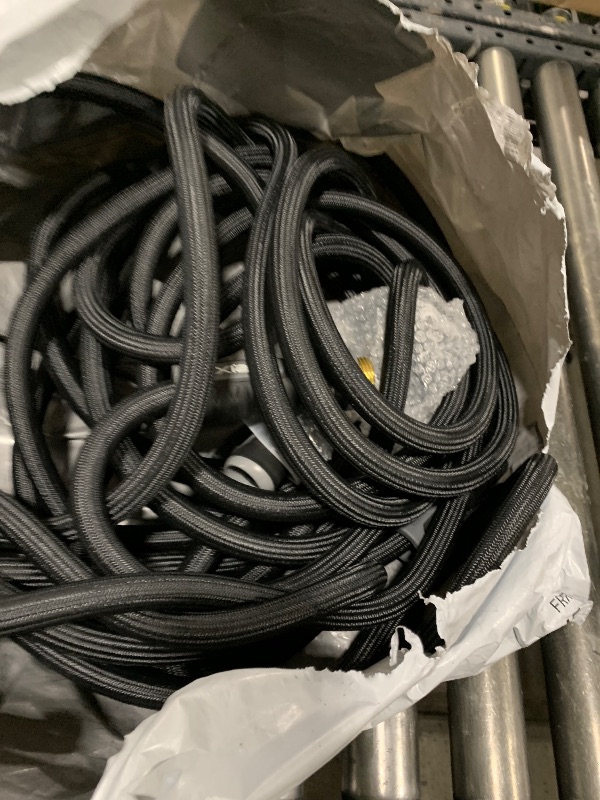 Photo 1 of Relxitl Garden Hose, Flexible Water Hose, Ultra Lightweight Non-Expanding hose with 10 Function Sprayer, Leak proof, Pressure Resistant for Yard, Outdoor (Black, 50FT)