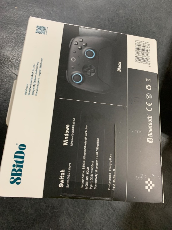 Photo 1 of 8BitDo Ultimate 2 Bluetooth Controller for Switch/Switch 2 & Windows PC, Switch Pro Controller with TMR Joysticks, Switchable Hall Effect/Tactile Triggers, Vibration and Motion Control - Black