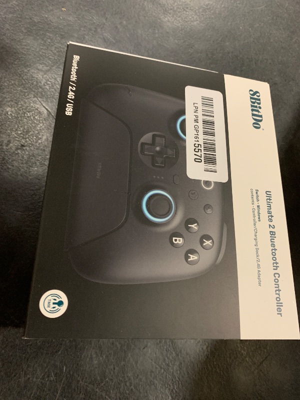 Photo 1 of 8BitDo Ultimate 2 Bluetooth Controller for Switch/Switch 2 & Windows PC, Switch Pro Controller with TMR Joysticks, Switchable Hall Effect/Tactile Triggers, Vibration and Motion Control - Black