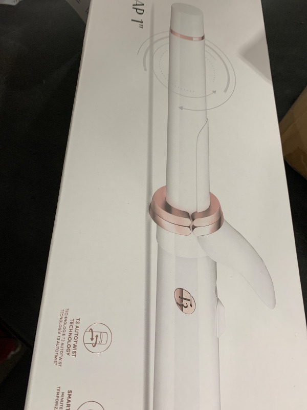 Photo 1 of T3 CurlWrap 1" Automatic Rotating Curling Iron with Longer Barrel, 2 Timer Settings, 9 Heat Settings, Auto-Rotating Ceramic Barrel and Ion Generator for Fast, Easy Curls and Waves on All Hair Types