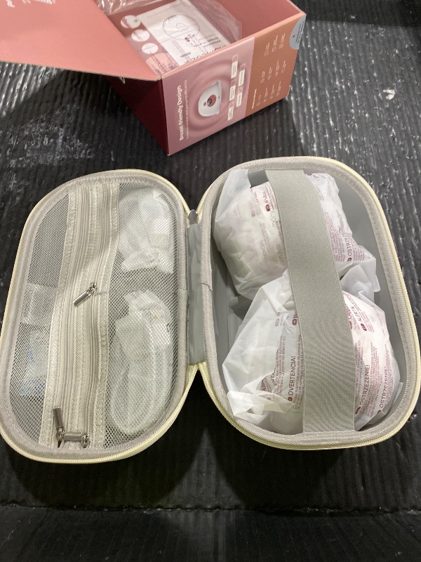 Photo 1 of Momcozy M5 Smart APP Controlled Wearable Breast Pump, Hands-Free Wireless Electric Pump, 3 Modes 9 Suction Levels, BPA-Free, Portable Lightweight, 24mm Flange, 2-Pack Cozy Red