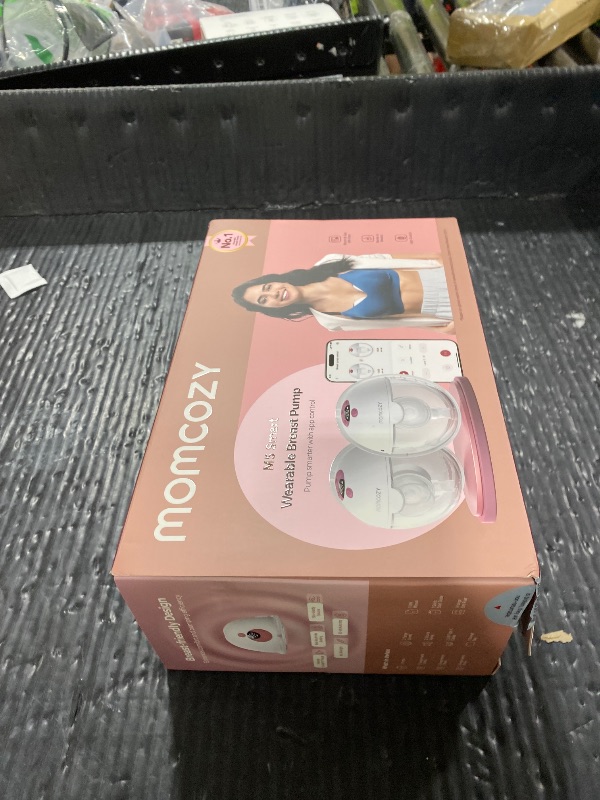 Photo 1 of Momcozy M5 Smart APP Controlled Wearable Breast Pump, Hands-Free Wireless Electric Pump, 3 Modes 9 Suction Levels, BPA-Free, Portable Lightweight, 24mm Flange, 2-Pack Cozy Red