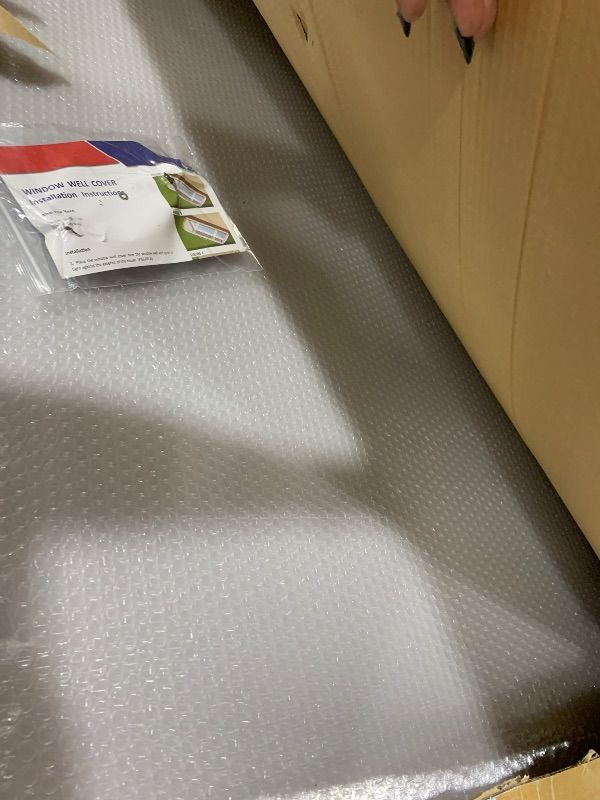 Photo 1 of QIPRAONO Polycarbonate Window Well Cover Outside, Heavy-Duty Egress Basement Cover with Double UV Coating, Shields from Debris, Snow & Rain/Only Cover 54" X 38"