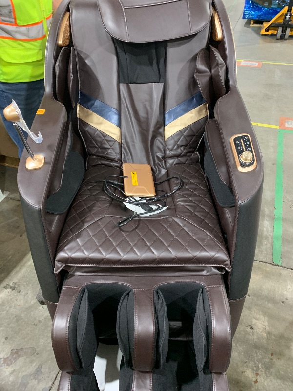 Photo 1 of Culanta Massage Chair Full Body, Zero Gravity SL-Track Shiatsu Massage Recliner Chair with Body Scan, Airbags, Foot Rollers, Deep Yoga Stretch, Heating (U1-Brown)
